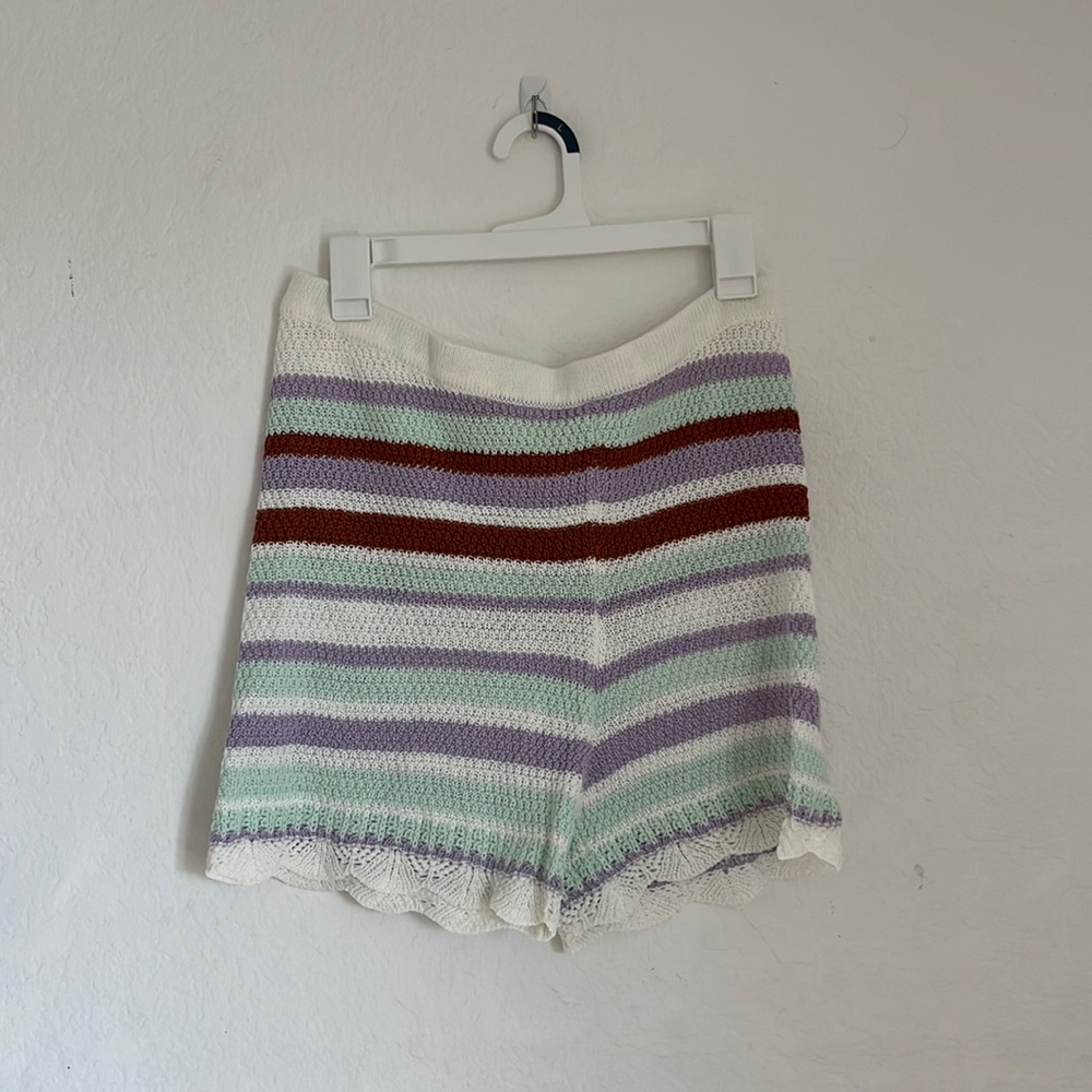 Comfortable Multicolored Crocheted Lounge Shorts